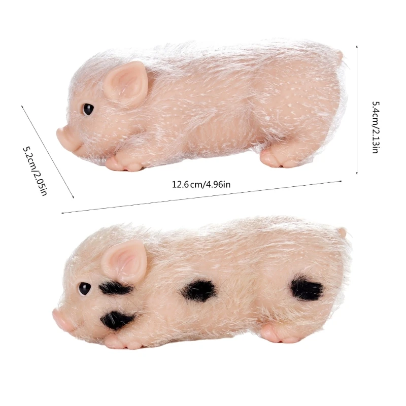 B2EB Realistic Small Silicone Piggy Surprise Birthday Gift Toy for Collection