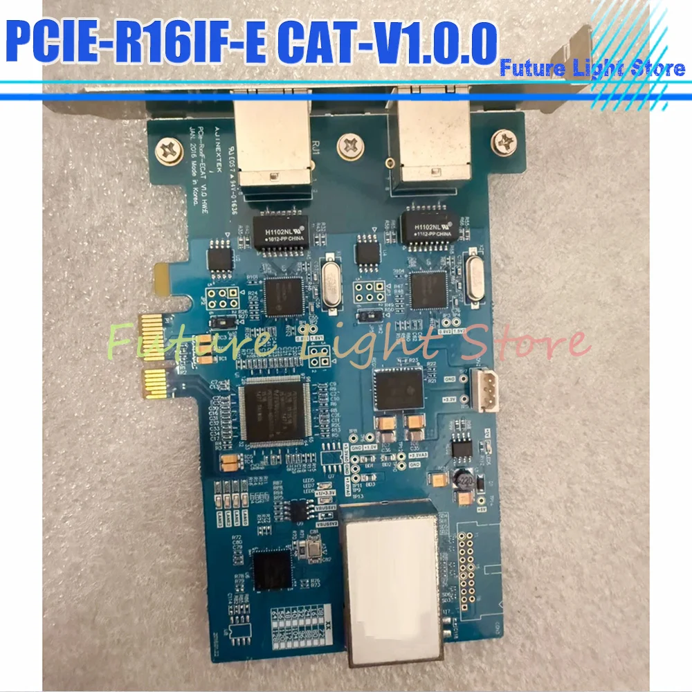 1 Pcs AXT PCIE-R16IF-E CAT-V1.0.0 Dual Network Port Acquisition Card