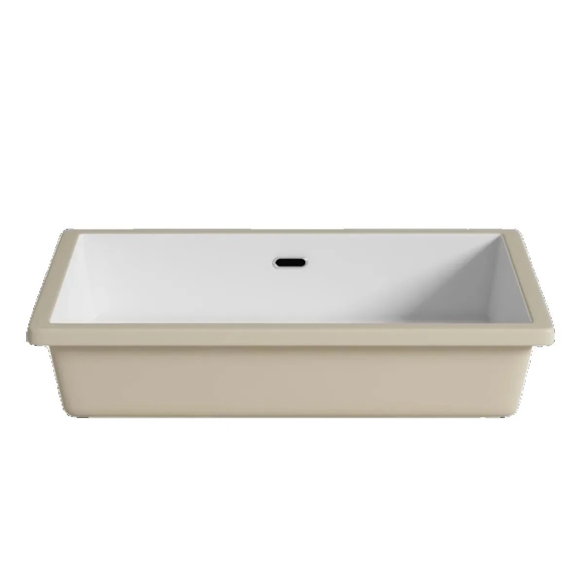 Premium Modern simple wind flat bottom rectangular under the counter basin ceramic embedded hand washing bathroom face basin
