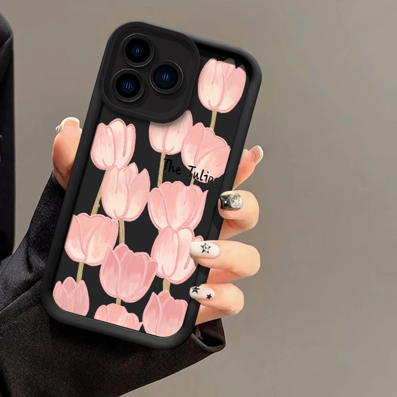 Silicone Flower Phone Case For Xiaomi Poco M7 Pro C65 C40 C50 C31 M6 Plus M5s M4 M3 M2 C61 C55 C51 Soft Shockproof Matte Cover