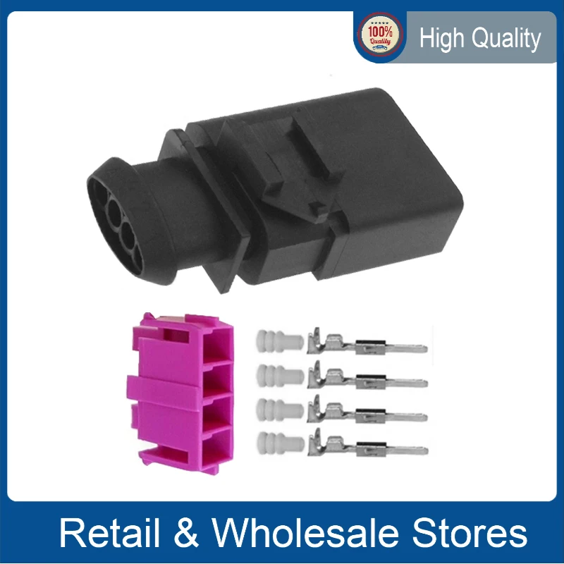 

10set Male Connector Kit 4 Pin 1J0973804 for VW AUDI 1J0 973 804