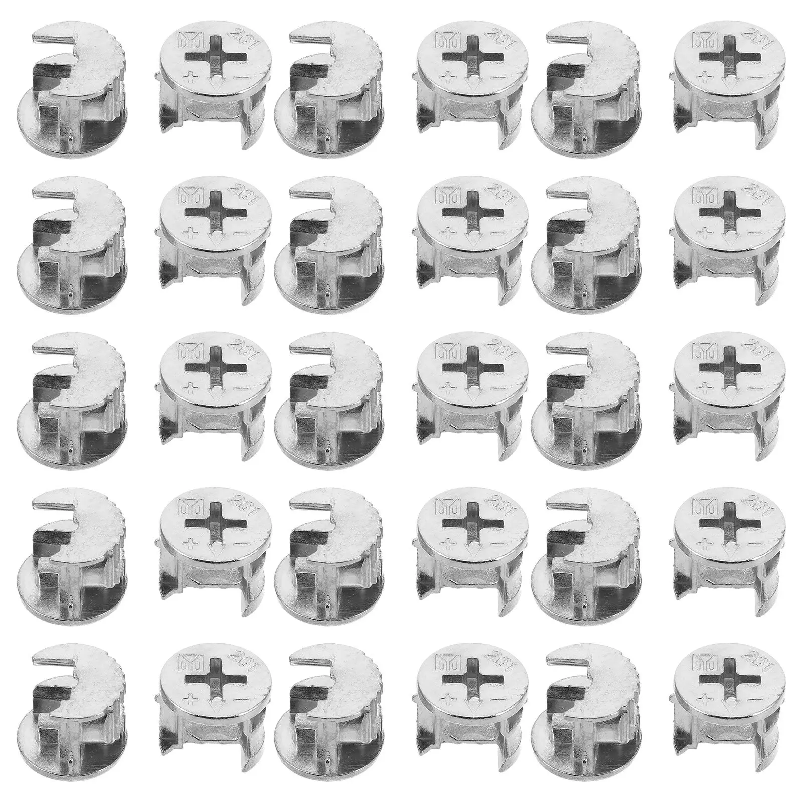40Pcs Furniture Connection Set Cam Locks Cam Bolt Fasteners for Cabinets Wardrobes Beds Bookshelves Furniture Fixing Hardware