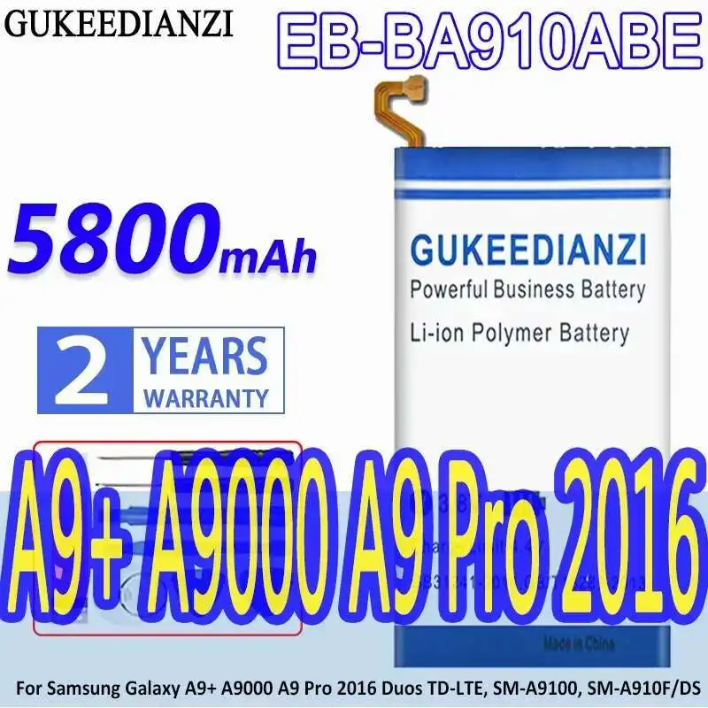 

Mobile Phone Battery EB-BA910ABE 5800Mah For Samsung Galaxy A9+ A9000 A9 Pro 2016 Duos TD-LTE, SM-A9100, SM-A910F DS