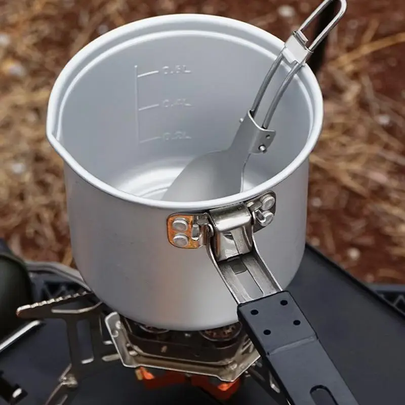 

Camping Small Milk Pot 700ml Aluminum Alloy Stockpot With Handle Multi-Purpose Non-Stick Pan For Outdoor Adventure Hiking