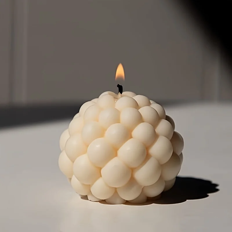3D Bubble Ball Candle Silicone Mold DIY Bubble Ball Candle Resin Column CandleSoap Flower Specimen Clay Craft Desktop Decoration
