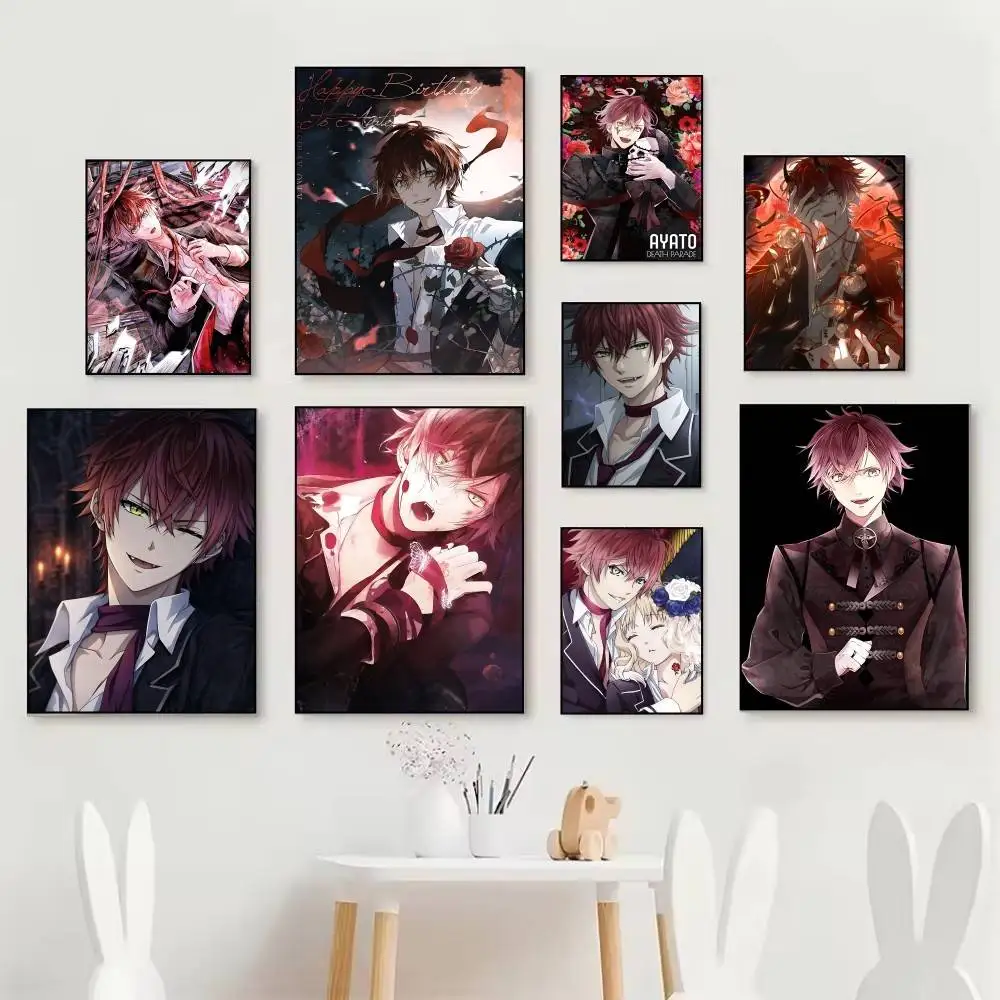 Anime Game Sakamaki Ayato D-Diabolik Lovers Posters Fancy Wall Sticker for Living Room Bar Decoration Wall Decor