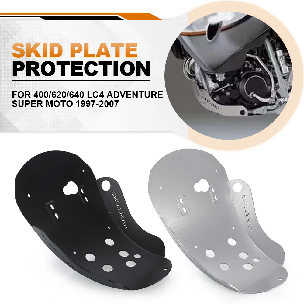 

Motorcycle Engine Guard Skid Plate Cover Protector FOR 400/620/640 LC4 ADVENTURE Super Moto 1997 1998 -2003 2004 2005 2006 2007