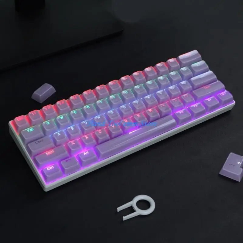 H37F 113Key Crystal Jelly Keycap Collection OEM Profile Keycaps Double Shot for Typing Precisions and Aesthetics