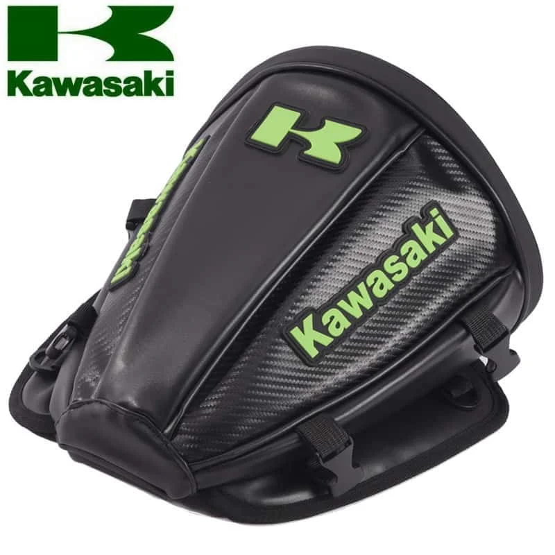 

New Kawasaki Motorcycle Backpack Motorbike Tail Bag Wear Resistant Waterproof Rear Motorcycle Suitcase for Electric Biker Bag