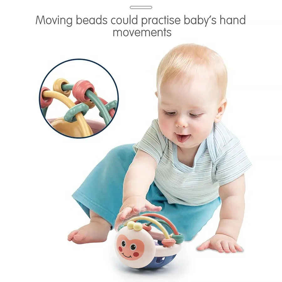 Baby Soft Teething Toys Newborn Early Educational Sensory Teether Rattle Touch Hand Grasping Ball Develop Infant Ball Game Toy