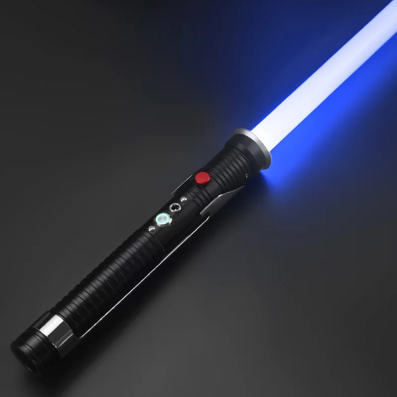 Lightsaber Heavy Dueling RGB 12 Colors 6 Sound Effects Laser Sword Metal Hilt Blaster Cosplay Jedi Luminous Kids Toys