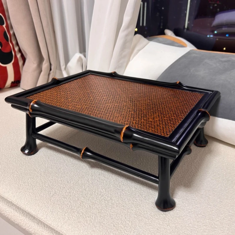 

Bamboo Tea Table Low-Profile Tatami Chabudai for Living Room Versatile Windowsill Tea Ceremony Desk Compact Coffee Tables