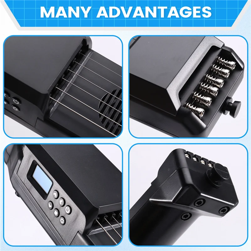 A51Q-Educational Mini Electronic Digital Guitar Smart Practice Stringed Instrument Pocket Chord Trainer 7 Fret