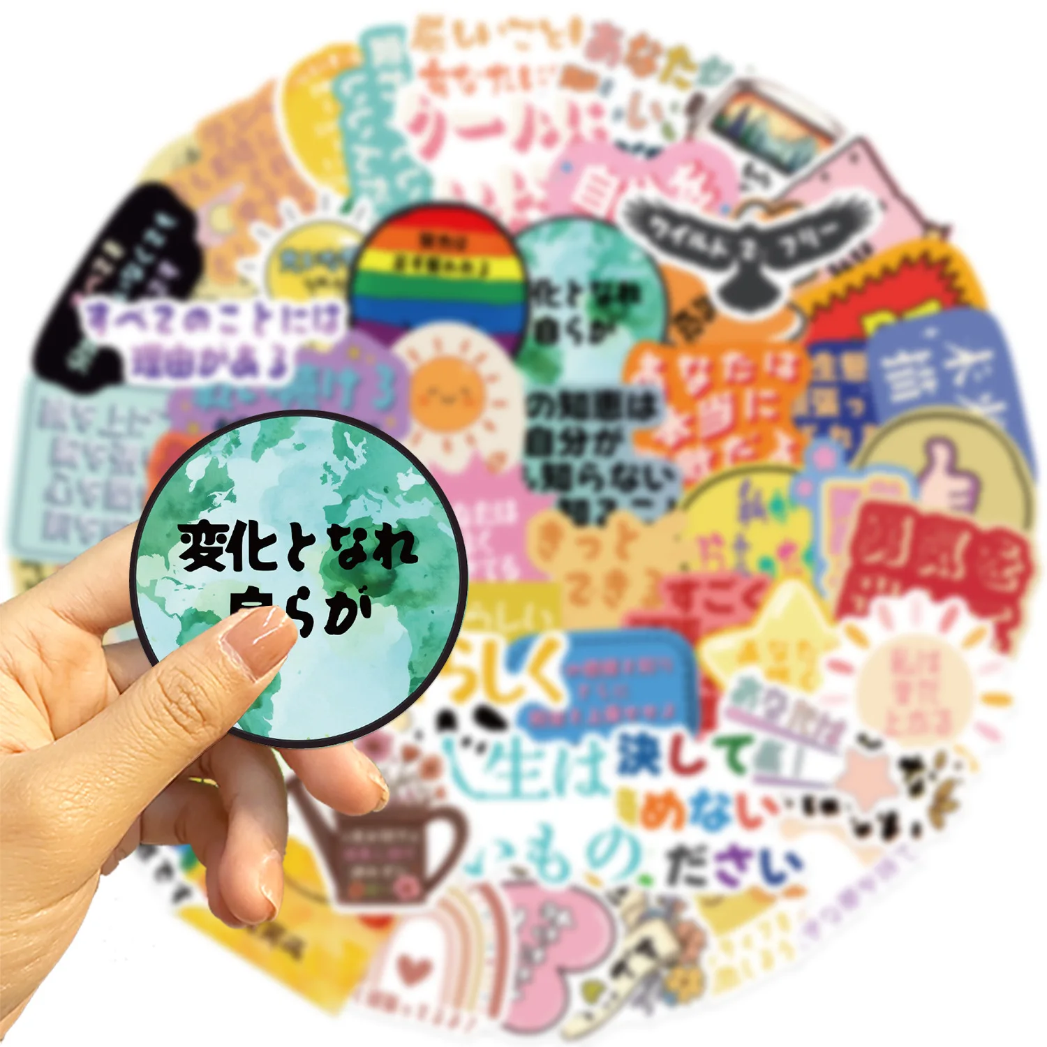 10/50PCS Cartoon Inspirational Japanese Graffiti Stickers Exquisite Sticker for Phone Computer Stationery DIY Toys Secret