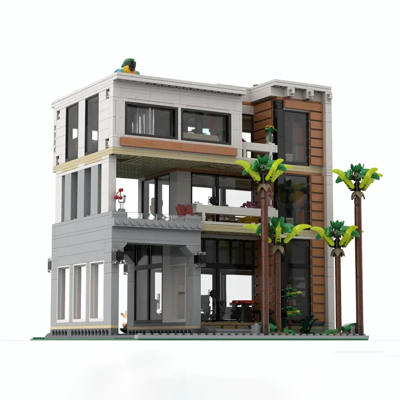 Moc Building Modern House XL - Modificación de 2x juegos 31153 bloques tecnología ladrillos DIY montaje juguete de construcción regalo de vacaciones