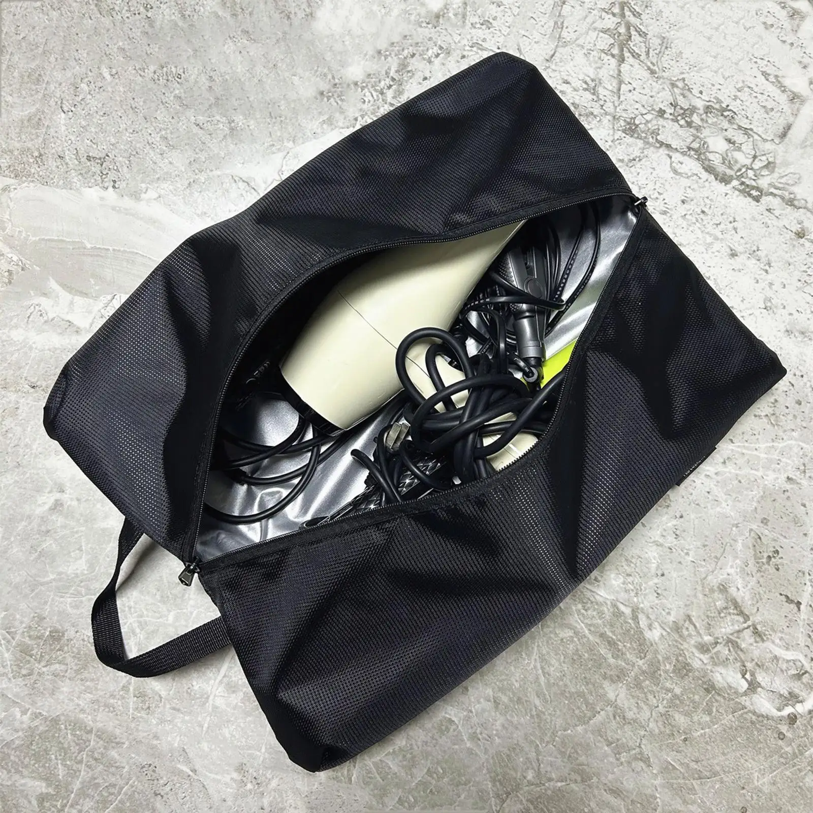 حقيبة مجفف الشعر حقيبة تخزين مقاومة للغبار حقيبة سفر لمشط دبوس الشعر للسفر