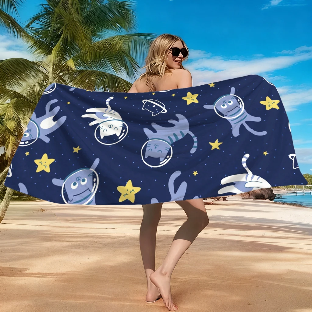 Space Cats Beach Towel Quick-D - Towel Small Sport 评论和价格