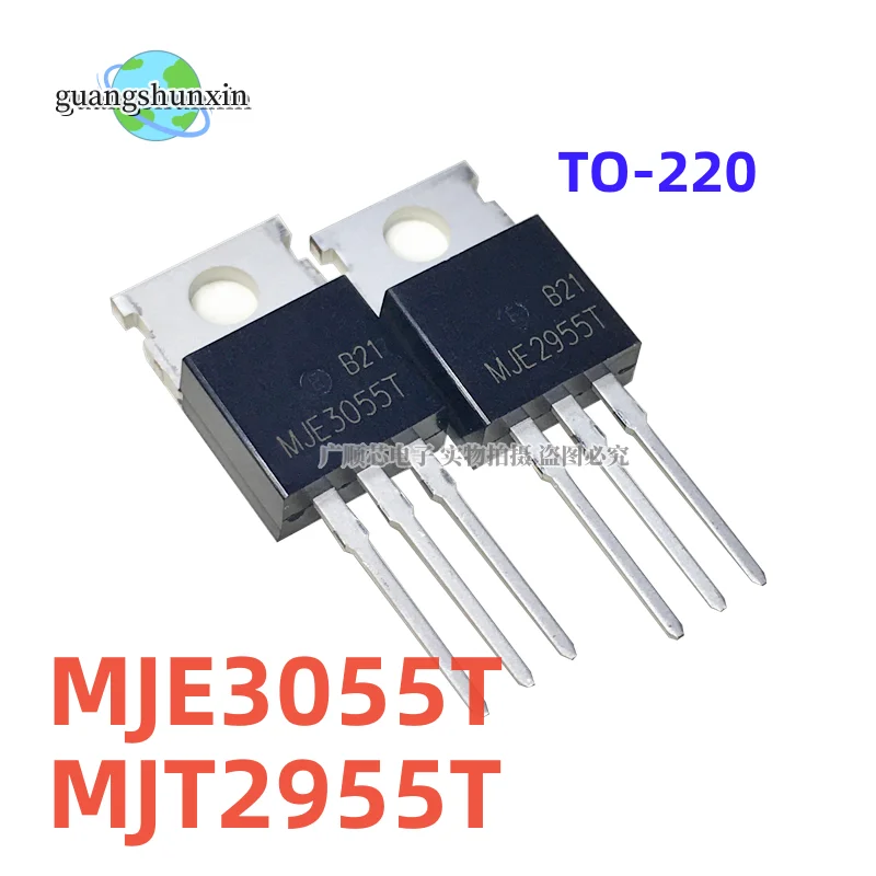 Transistor de potencia PNP MJE2955T MJE3055T60V/10A/75W, nuevo y original, 10 piezas, MJE2955, MJE3055, en línea TO-220