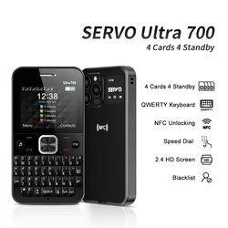 NEW! SERVO Ultra700 Full Keyboard Input Mobile Phone 4 Nano SIM Standby NFC Unlock FM Torch 2.4