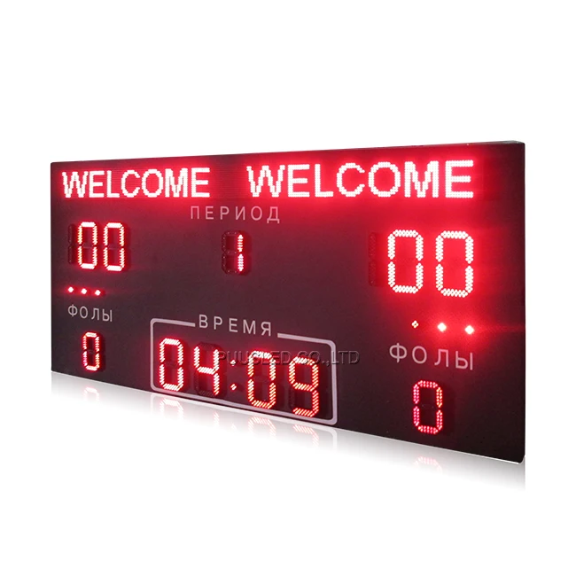 High Brightness Outdoor Led Basketball Scoreboard Electric Led Sport Scoreboard 7 Segment Led Digit Football Scoreboard
