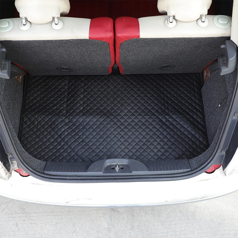 Gao Ruying For Fiat 500 2007-2015 Pvc Black Car Trunk Mat Trunk Carpet Trim Interior Car Accessories