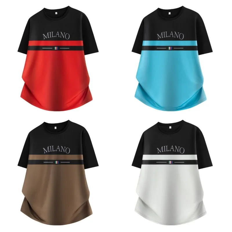 Summer Outdoor Baseball Training Sweat Absorbing Quick Drying Short Sleeved T-shirt Lightweight and Breathable Ice Silk T-shirt