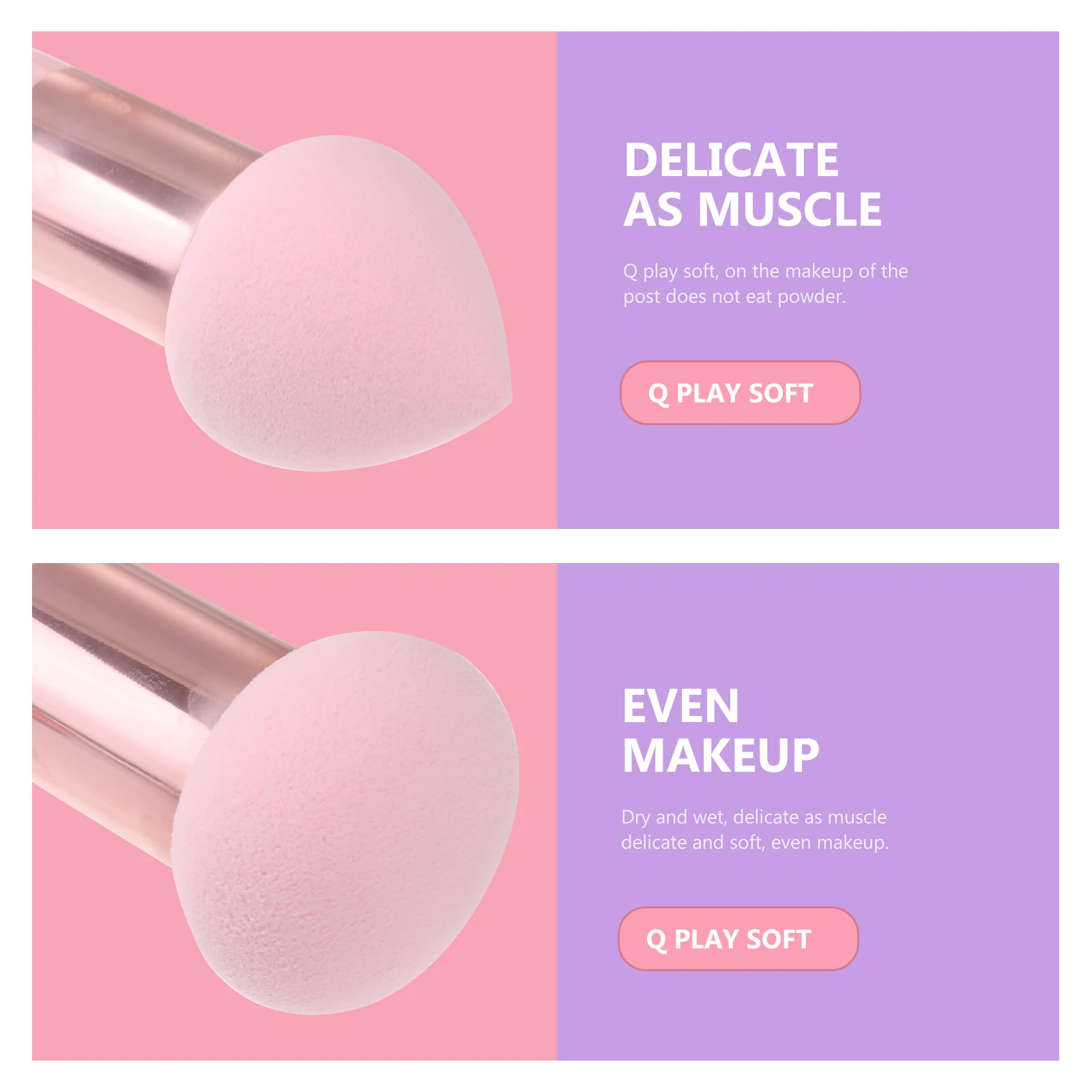 

Multifunctional Beauty Pen Makeup Puff Pink Brushes Small Head Sponge Applicator Travel Size Wet Dry Dual Use