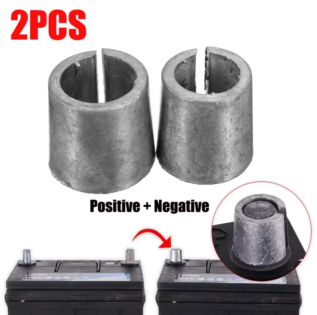 2Pcs/lot Car Battery Terminal Converter Post Adapter Sleeve Positive Negative Stake Head Sleeve Car Battery Parts