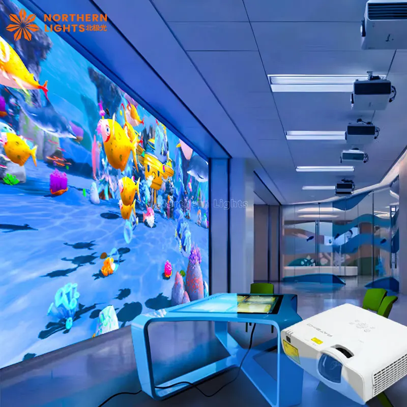 Educational Home Amazing Magic Painting Table Kids Interactive Game Wall Projection Game System Interactive Projection