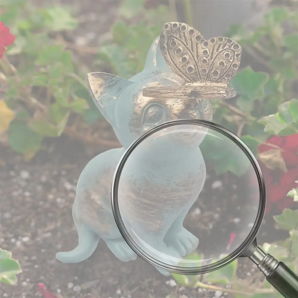 

Фигурка кота-бабочки из смолы, украшение для сада, пейзаж, статуя котенка, ремесло, водонепроницаемый домашний декор для сада, двора