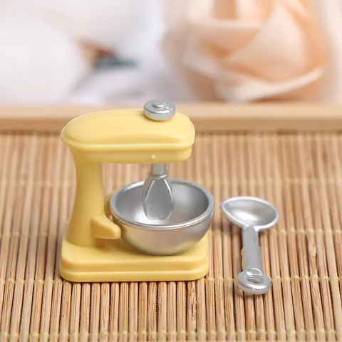 1:12 DIY 인형 집 미니어처 액세서리, 인형 집 시뮬레이션 나무 믹서 모델 장난감, 인형 집 미니 믹서기 주방 장식