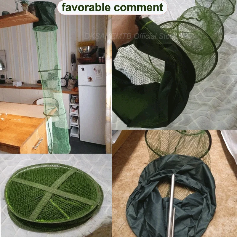 Red de pesca plegable telescópica de secado rápido con cesta de malla - imagen 3