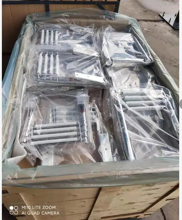 SS Telecscoping Drop Ladder,mirror Polished Marine Boat Accessory,telescopic Adjustable Support Steps Foldable Boarding Ladders