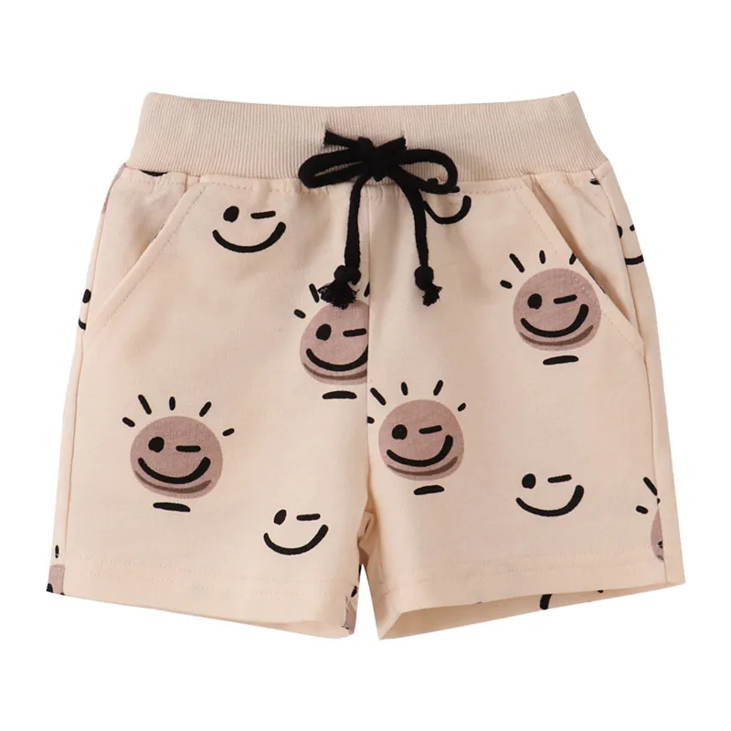 

Zeebread Summer Boys Girls Shorts With Smile Print Children's Shorts Drawstring Fashion Hot Selling Baby Trousers Pants