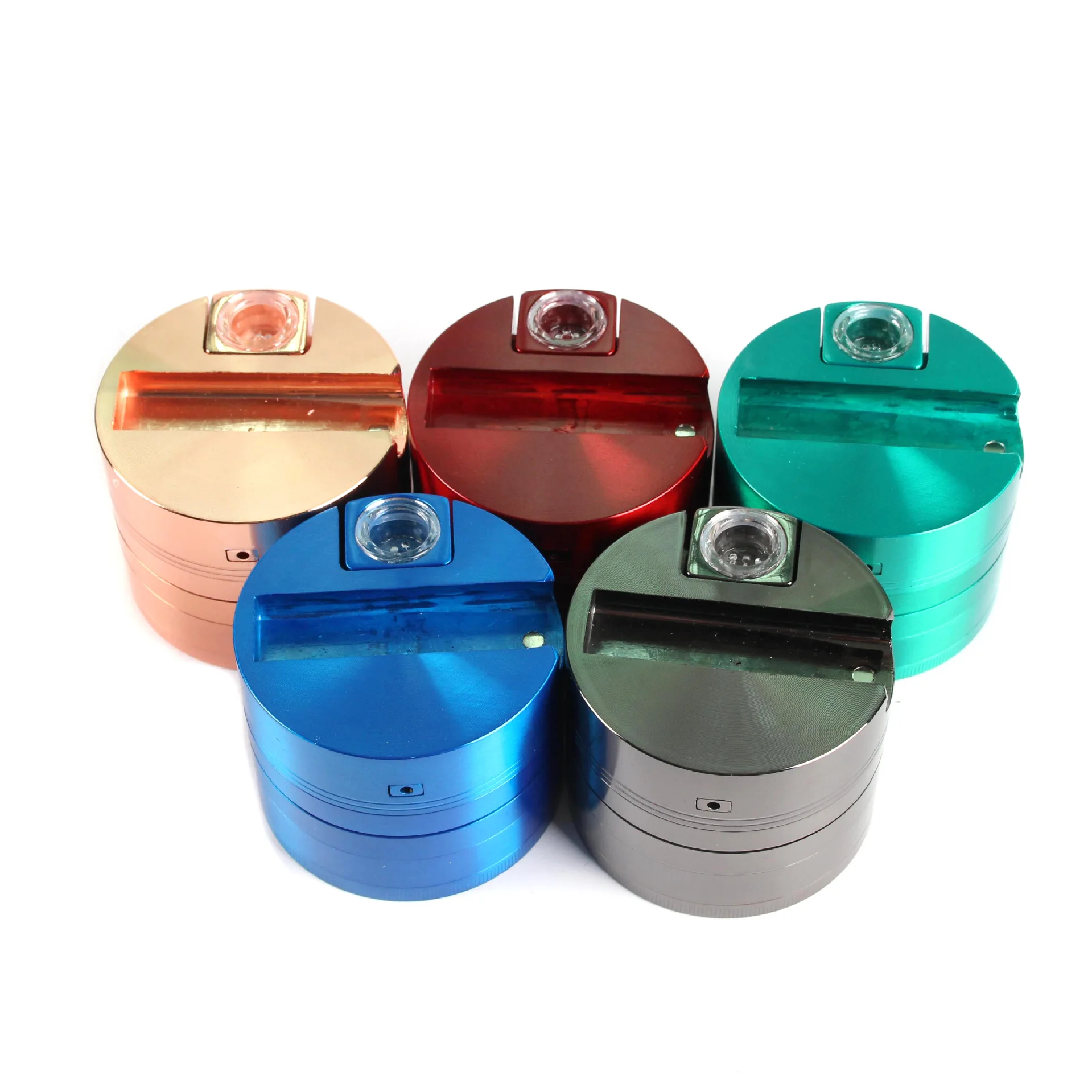 5 Layer new 75mm Tobacco Grinder Smoke Cutter Cigarette Crusher Crank Leaf Spice Herb Muller Machine Tobacco Shredder Smok