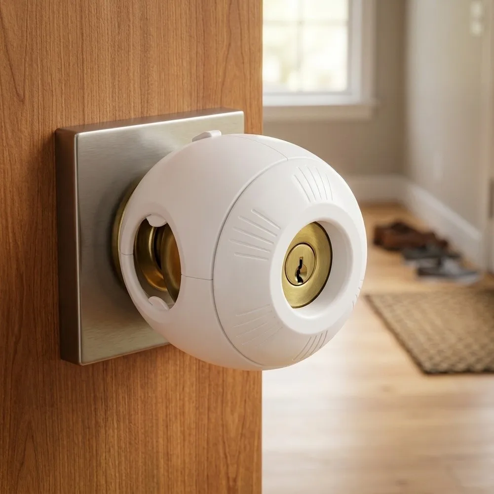 New Childproof Door Handle Protector Lock Safety Knob Cover Reusable Easy Mount Household Anti Misopening Protection Hardware