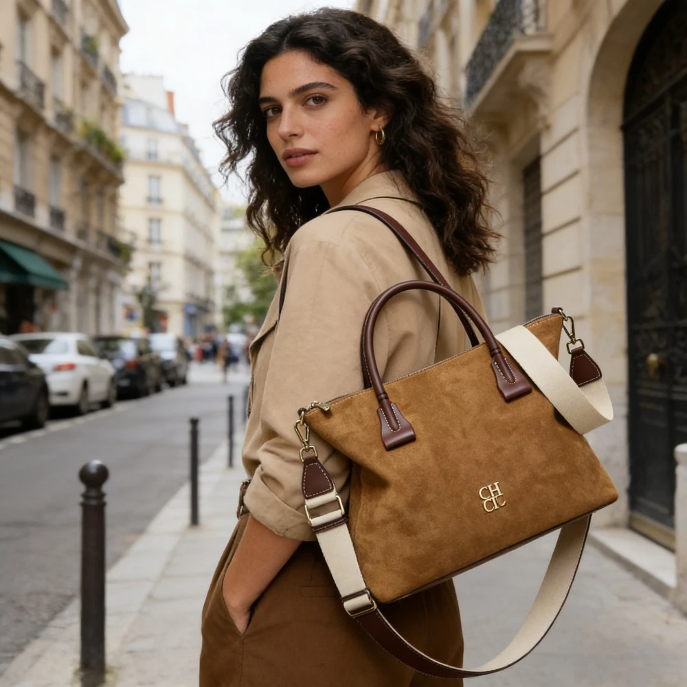 

2026 Trendy Genuine Leather Tote Bag for Women Large Capacity Solid Color Vintage Style Shoulder Bag Casual Handbag Fashion