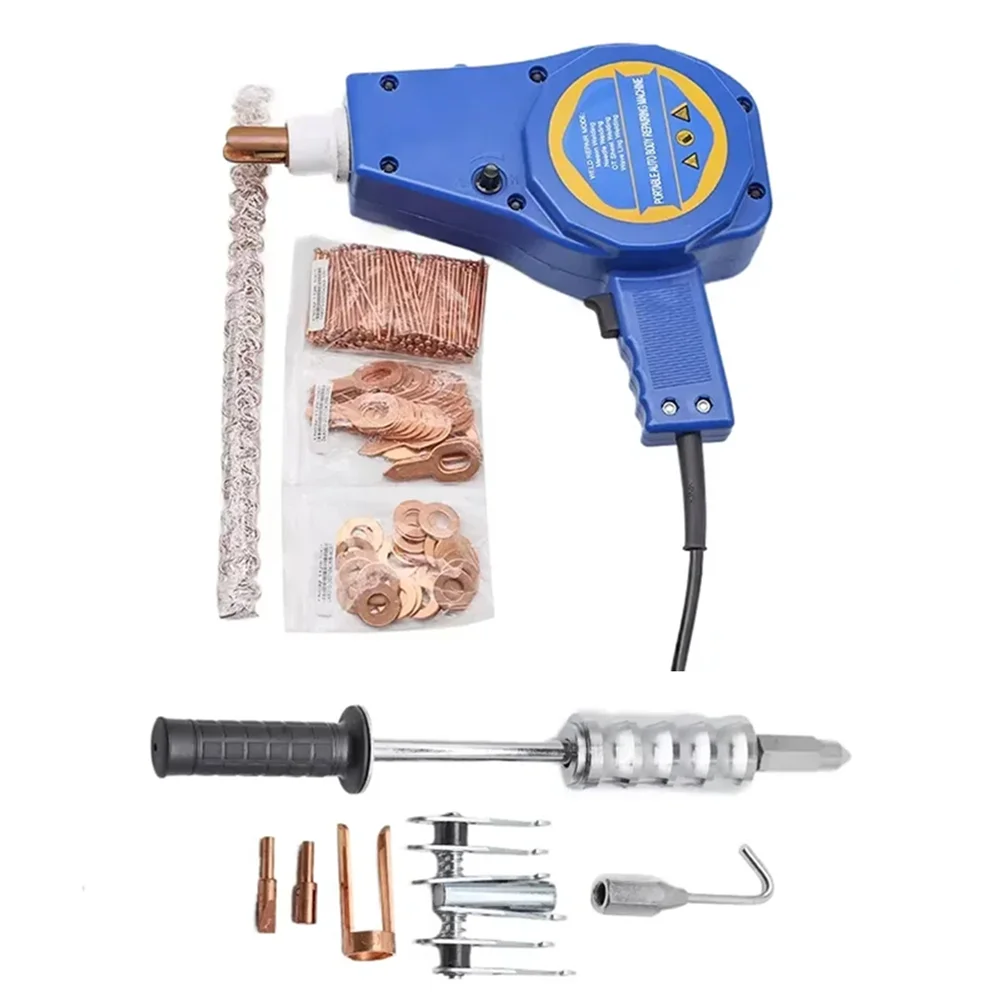 แบบพกพารถยนต์แผ่นโลหะเครื่องซ่อม 6 โหมดเชื่อมสตั๊ดเครื่องเชื่อม Dent ชุดซ่อมสําหรับรถบรรทุกรถจักรยานยนต์