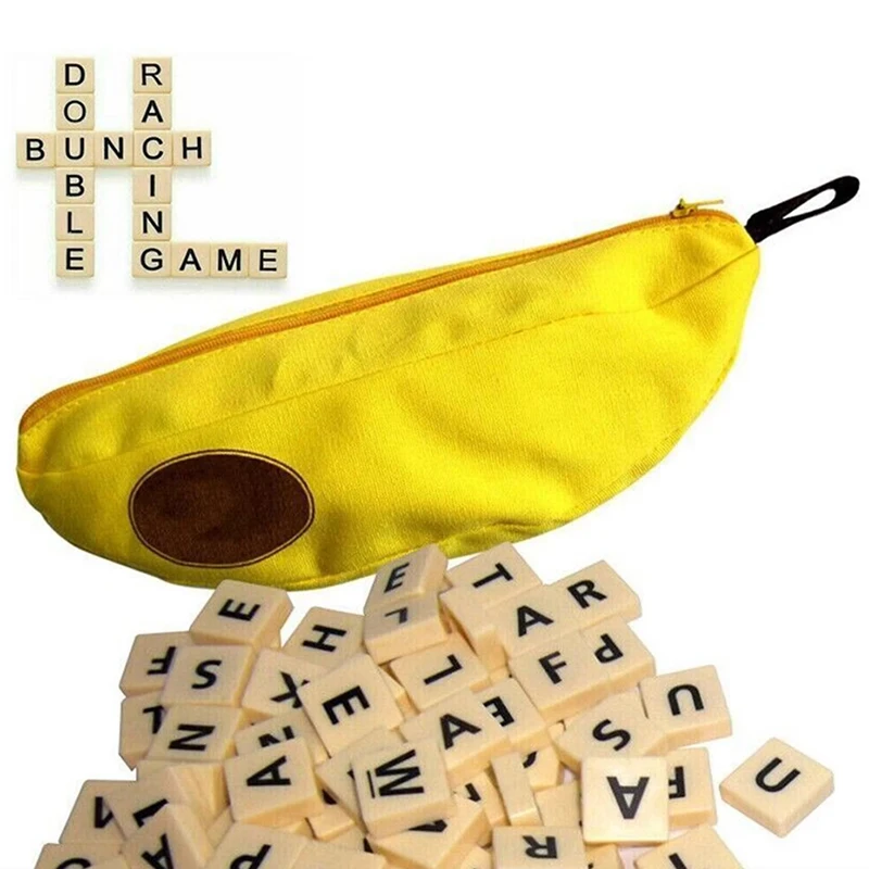 Nuovo gioco di parole Bananagrams Puzzle per bambini Giocattoli da festa Lettera Pouch Gioco da tavolo per bambini