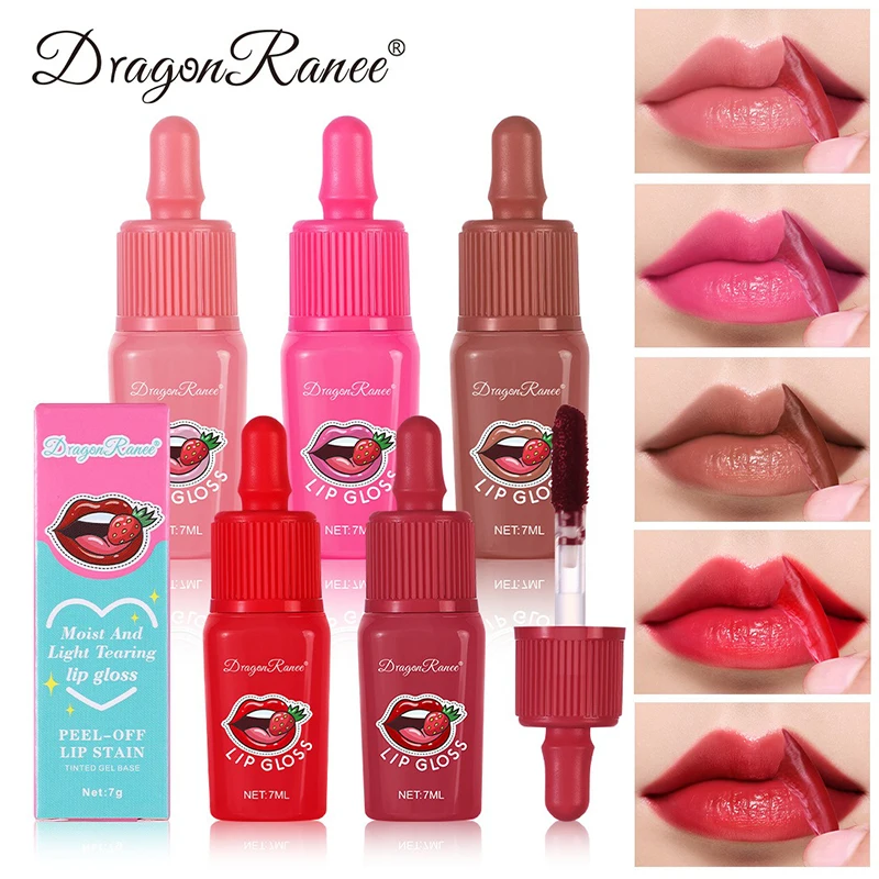 Waterproof Peel Off Lip Stain Long Lasting Not Fade Matte Pink Red Lip Tint Natural Tear-off Tattoo Lip Glaze Lipstick Makeup - view 3