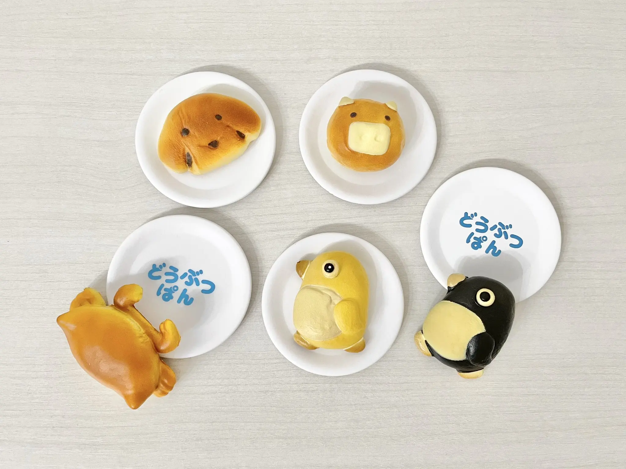 Kenelephant capsule toys magnete per il pane animale 2a edizione cute kawaii fluffy soft squishy crab pig dog penguin pan pane figure