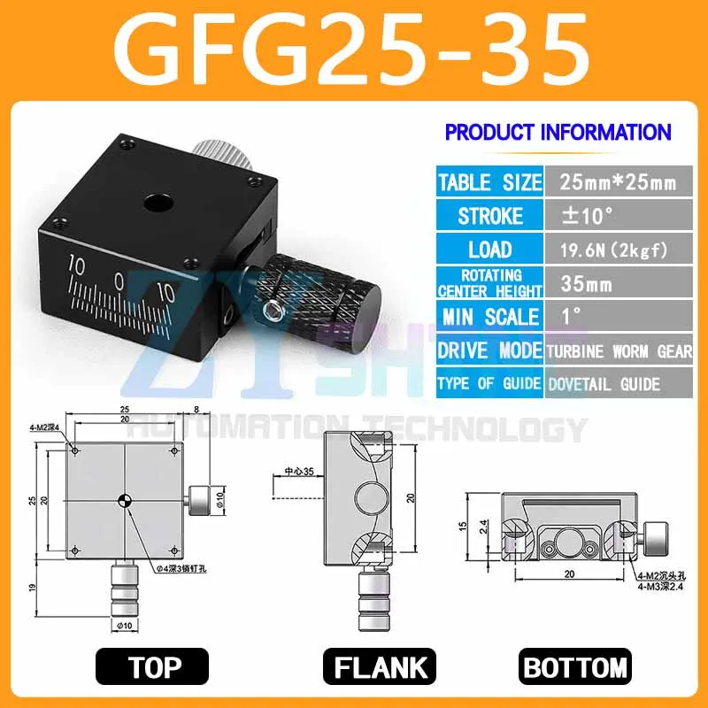 Precisie X/XY-as Stadia Handmatige goniometer Camera Optisch aanpassingsframe Radiaal zwenkhoekaanpassingstafel GFG40/60/80/100