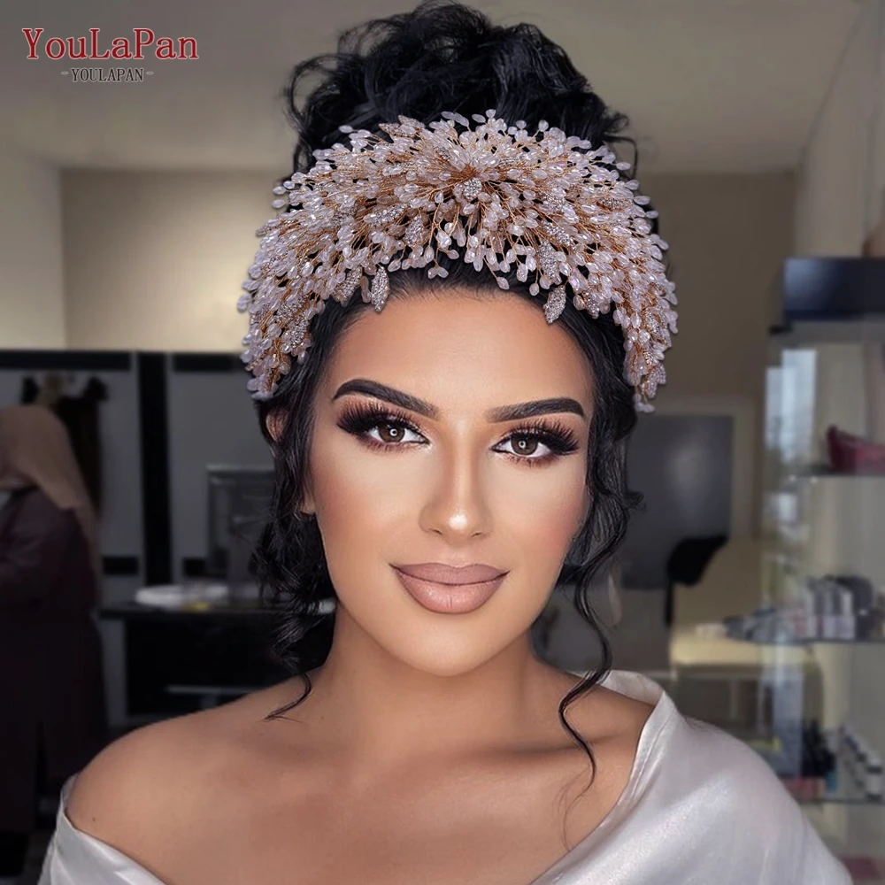 YouLasaupoudrer-Couronne de Patients en Clip de Luxe, en Alliage, Bandeau de Sauna de Mariée, Coiffure de Mariage, Accessoires de Cheveux, Bijoux de Banquet, user ins 397