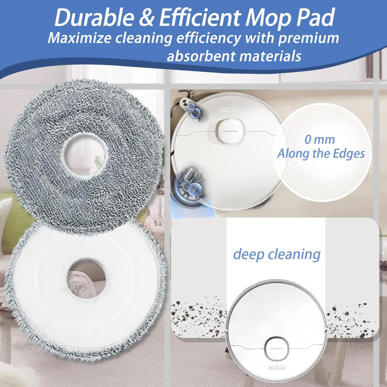 Replacement Parts Kit For MOVA P10 Pro Ultra/P50 Pro Ultra Robot Vacuum Accessories, Main Side Brush,Filter,Mop Cloth,Dust Bags view 6