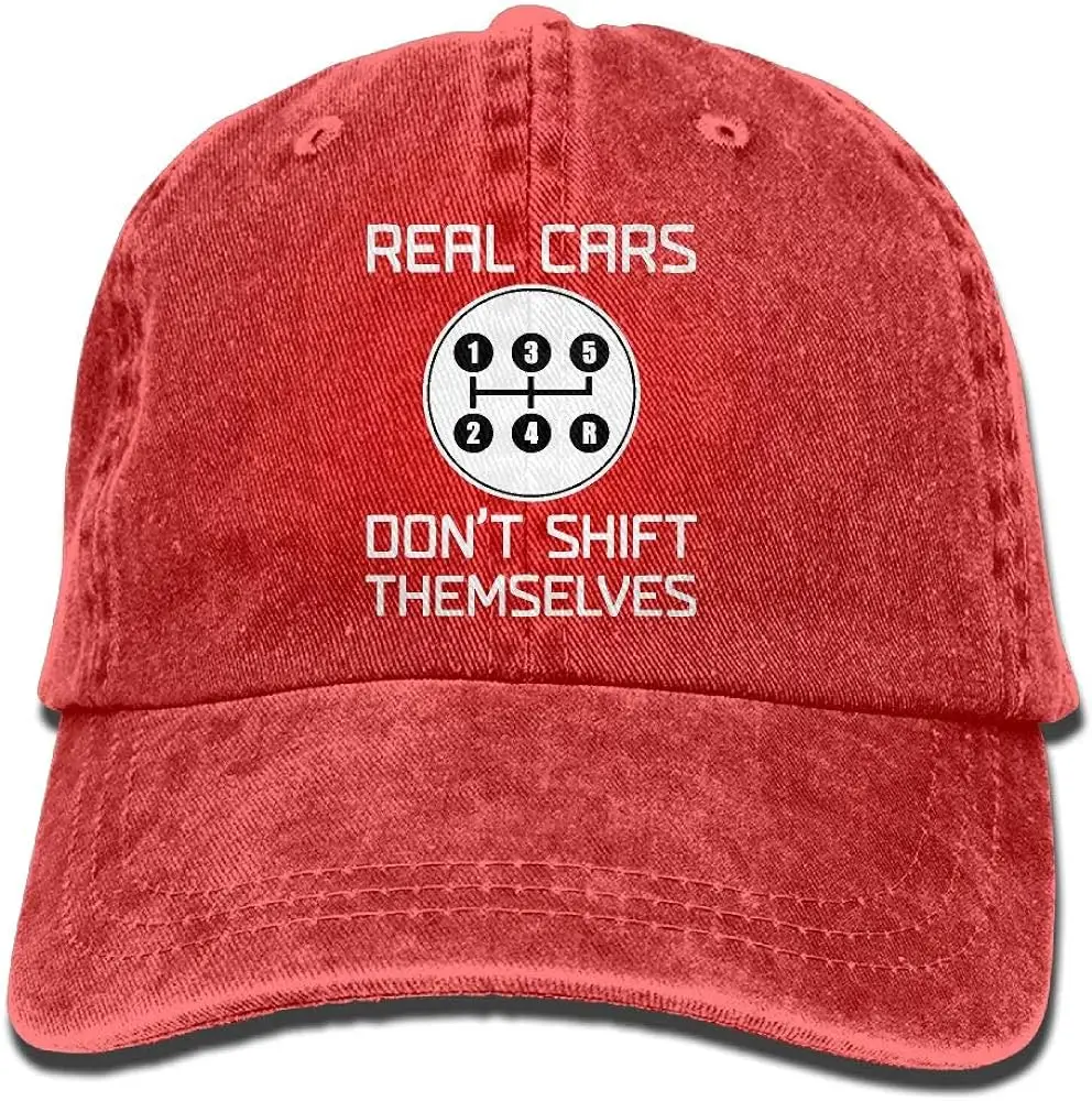 Real Cars Don't Shift Themselves Baseball Cap Dad Hat Adjustable Hat Low Profile Plain Hat