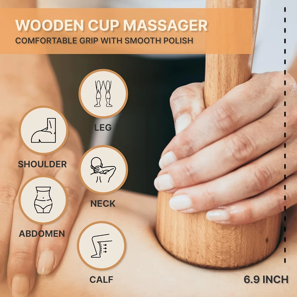 Wood Therapy Massage Tools,Lymphatic Drainage Massager,Maderoterapia Kit,Wooden Massager Body Sculpting for Muscle Pain Relief