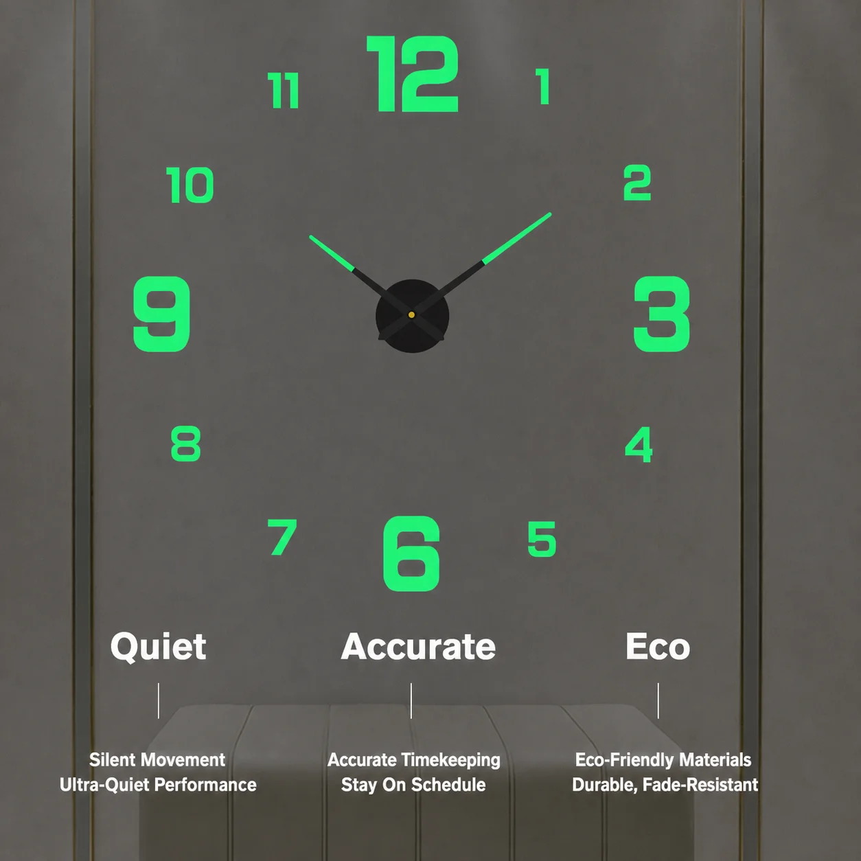 Modern Wall Clock  Silent Sweep Wall Clock Decorative Wall Clock Large For Home Decor Hotel
