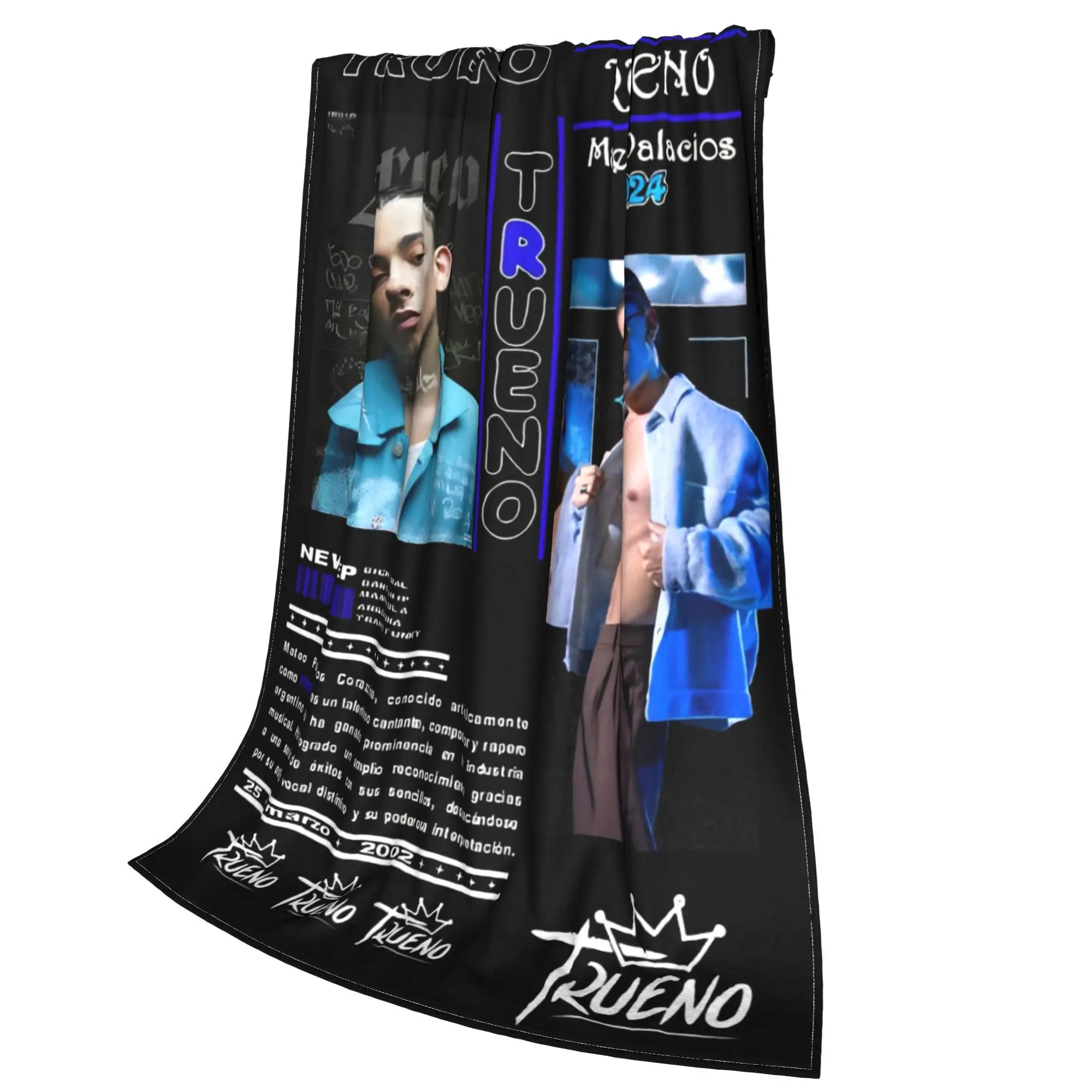 Funny trueno hip hop rapper  Blankets Lightweight Thin Fleece  Cozy Throw Blankets Machine Washable