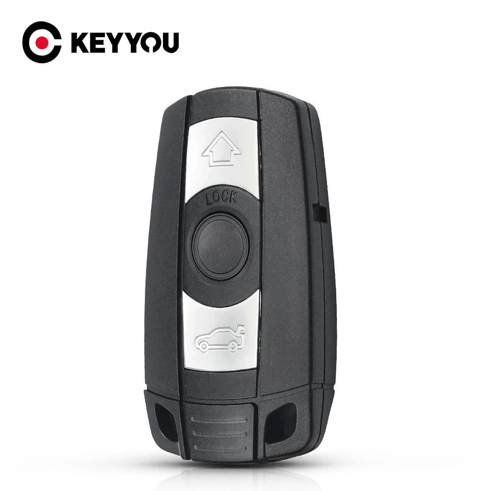 

KEYYOU 10PCS Remote 3 Buttons Car Key Shell Case Smart Blade Fob Case Cover For BMW 1 3 5 6 Series E90 E91 E92 E60