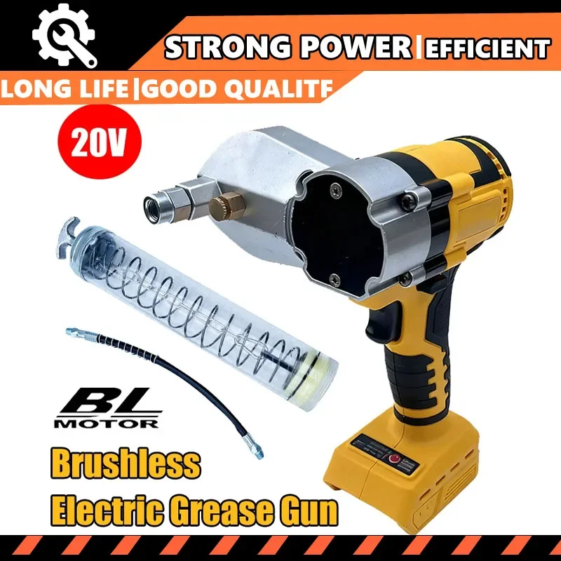 Pistola de engrase eléctrica sin escobillas Dewalt, nuevo ajuste para batería de 20V, inyector de aceite lubricante de alta presión, herramientas para pistolas engrase